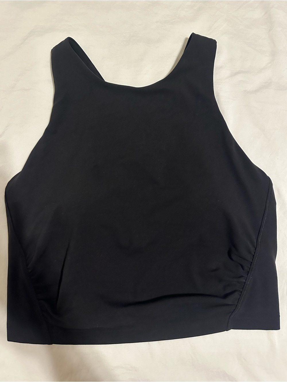 Athleta Black Twist Back Cropped Tank